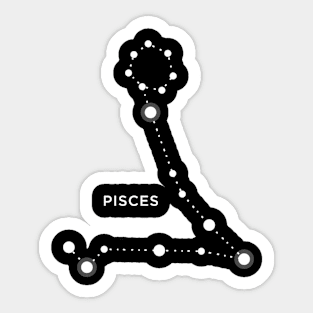 Pisces Zodiac Constellation Sign Sticker